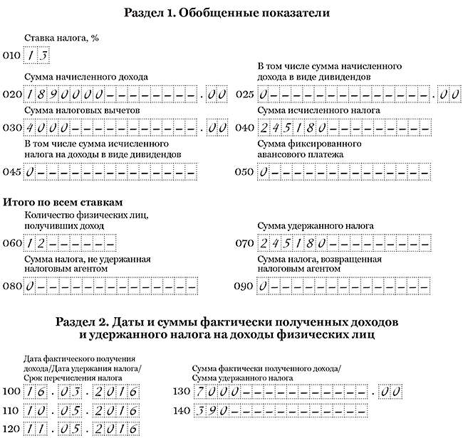 ПК Налоговлательщик ПРО. Заполнение отчёта 6-НДФЛ