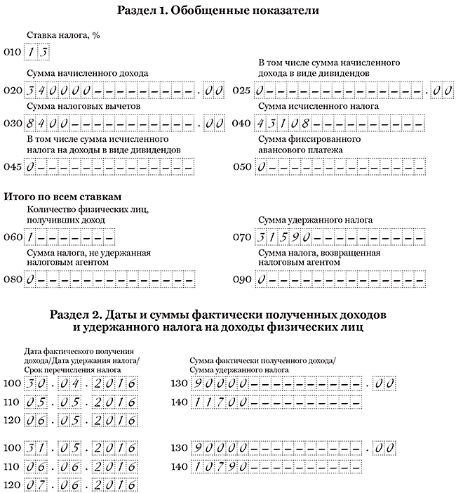 ПК Налоговлательщик ПРО. Заполнение отчёта 6-НДФЛ