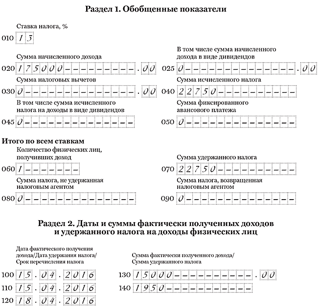 ПК Налоговлательщик ПРО. Заполнение отчёта 6-НДФЛ